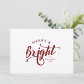 Eenvoudig Merry and Bright Script Zakelijk Logo Feestdagenkaart (Staand voorkant)