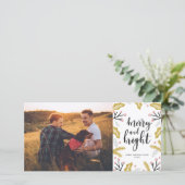 Eenvoudig Merry & Bright | LGBT Photo Holiday Card Feestdagenkaart (Staand voorkant)
