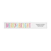 Eenvoudig Merry & Bright Wraparound Address Label (Individueel)