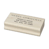 Eenvoudig Merry Christmas Return-adres Rubberstempel (Stempel)
