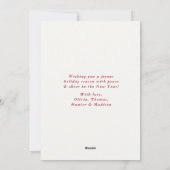 Eenvoudig Merry Christmas Waterverf Tree Script Feestdagenkaart (Achterkant)