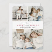 Eenvoudig Merry Cranberry | 3 Fotovakantie Feestdagenkaart (Voorkant)