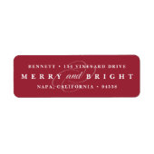 Eenvoudig Merry Cranberry | Vakantierendement Etiket (Voorkant)