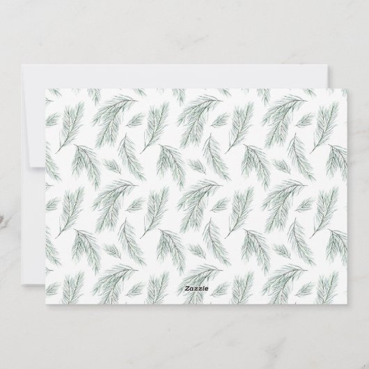 Eenvoudig 'Merry' en 'Bright Family Photo Landscap Feestdagenkaart (Achterkant)