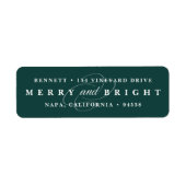 Eenvoudig Merry Hunter | Terugkeeradres feestdag Etiket (Voorkant)