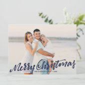 Eenvoudig Merry kerst Full Photo | marine Kaart (Staand voorkant)