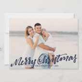 Eenvoudig Merry kerst Full Photo | marine Kaart (Voorkant)