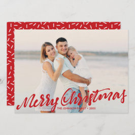 Eenvoudig Merry kerst Full Photo | Rood Kaart