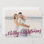 Eenvoudig Merry kerst Full Photo | Rood wijn Kaart (Voorkant)