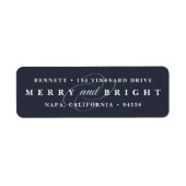 Eenvoudig Merry Navy | Terugkeeradres feestdag Etiket (Voorkant)