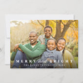 Eenvoudig Merry Overlay | Foto Feestdagenkaart (Voorkant)