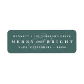 Eenvoudig Merry Spruce | Termijnadres feestdag Etiket (Voorkant)
