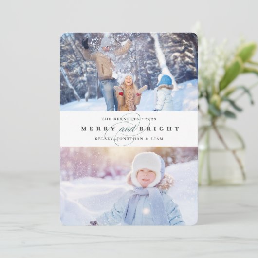 Eenvoudig Merry | Vakantiegeld Kaart voor twee fot (Staand voorkant)