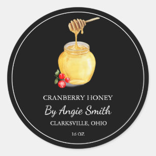 Eenvoudig met Cranberry doordrenkt Honing Etiket