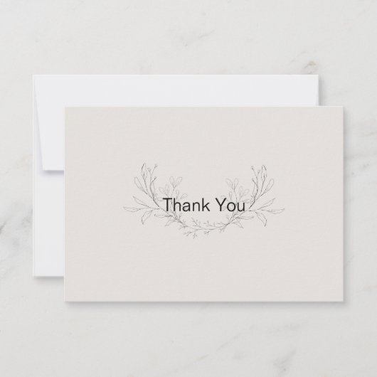 Eenvoudig 'met de hand' geschreven 'Foliage Family Bedankkaart (Voorkant)