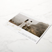 Eenvoudig Met de hand geschreven Manuscript 3 Foto Folie Uitnodiging (Gedraaid)