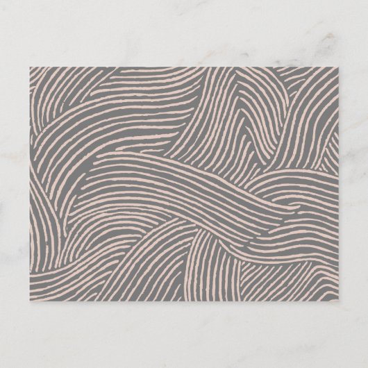 Eenvoudig met de hand getekend groen blush Botanic Uitnodiging Briefkaart (Achterkant)