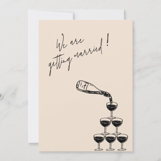 Eenvoudig met de hand getekend Script Wedding slaa Save The Date (Voorkant)