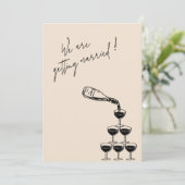 Eenvoudig met de hand getekend Script Wedding slaa Save The Date (Staand voorkant)