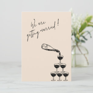 Eenvoudig met de hand getekend Script Wedding slaa Save The Date