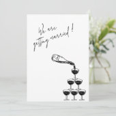 Eenvoudig met de hand getekend Script Wedding slaa Save The Date (Staand voorkant)