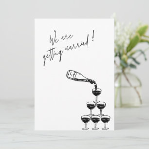 Eenvoudig met de hand getekend Script Wedding slaa Save The Date