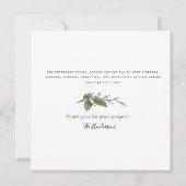 Eenvoudig met de hand getekende Stem Foliage Funer Bedankkaart (Achterkant)