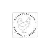 Eenvoudig met de hand getrokken, speciaal voor kip rubberstempel (Afrduk)