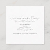 Eenvoudig met de hand getrokken zonnebloempitten V Vierkante Visitekaartje (Achterkant)