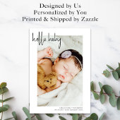 Eenvoudig met de hand uitgeruste nieuwe baby aankondiging