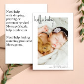 Eenvoudig met de hand uitgeruste nieuwe baby aankondiging