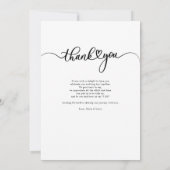 Eenvoudig met de hand uitgezonden huwelijk bedankkaart (Achterkant)