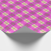 Eenvoudig met Kerstmis geplakt roze Paars gecontro Cadeaupapier (Hoek)