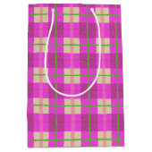 Eenvoudig met Kerstmis geplakt roze Paars gecontro Medium Cadeauzakje (Voorkant)