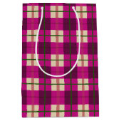 Eenvoudig met Kerstmis geplakt roze Paars gecontro Medium Cadeauzakje (Voorkant)