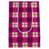 Eenvoudig met Kerstmis geplakt roze Paars gecontro Medium Cadeauzakje (Achterkant)