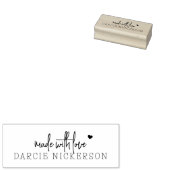 Eenvoudig Met Liefde Hart Rubberstempel (Gestempeld)