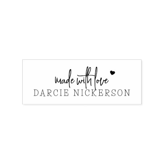 Eenvoudig Met Liefde Hart Rubberstempel (Afrduk)