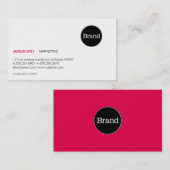 Eenvoudig met logo (felroze) visitekaartje (Voorkant / Achterkant)