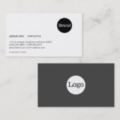 Eenvoudig met Logo (grijs leisteen) Visitekaartje (Voorkant / Achterkant)