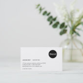 Eenvoudig met Logo (grijs leisteen) Visitekaartje (Staand voorkant)