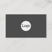 Eenvoudig met Logo (grijs leisteen) Visitekaartje (Achterkant)
