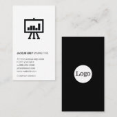 Eenvoudig met Logo (grijs leisteen) Visitekaartje (Voorkant / Achterkant)