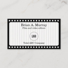 Eenvoudig met moderne film- en videorol visitekaartje