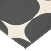 Eenvoudig Mid Century Modern zwart en crème patroo Tafelkleed (Gekanteld)