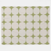 Eenvoudig, middelbaar, modern, groen patroon fleece deken (Voorkant (Horizontaal))