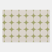 Eenvoudig, middelbaar, modern, groen patroon inpakpapier vel (Voorkant 3)