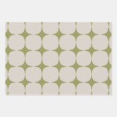 Eenvoudig, middelbaar, modern, groen patroon inpakpapier vel (Voorkant 2)