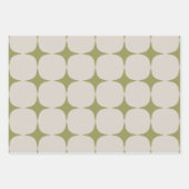 Eenvoudig, middelbaar, modern, groen patroon inpakpapier vel (Voorkant)