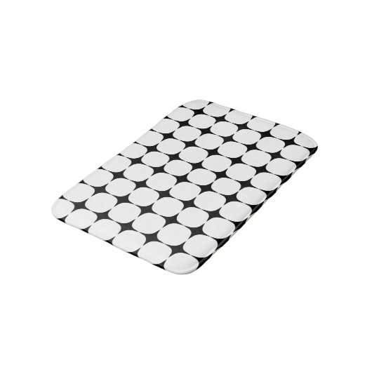 Eenvoudig middenpatroon met modern zwart-wit badmat (Gekanteld)